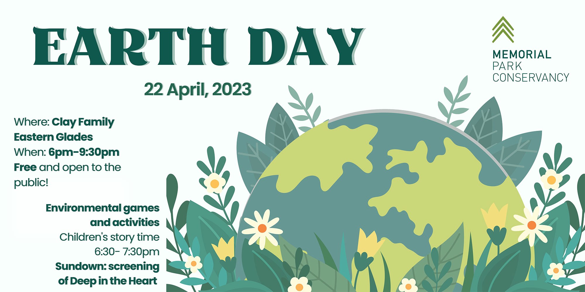 Earth Day celebration Memorial Park Conservancy