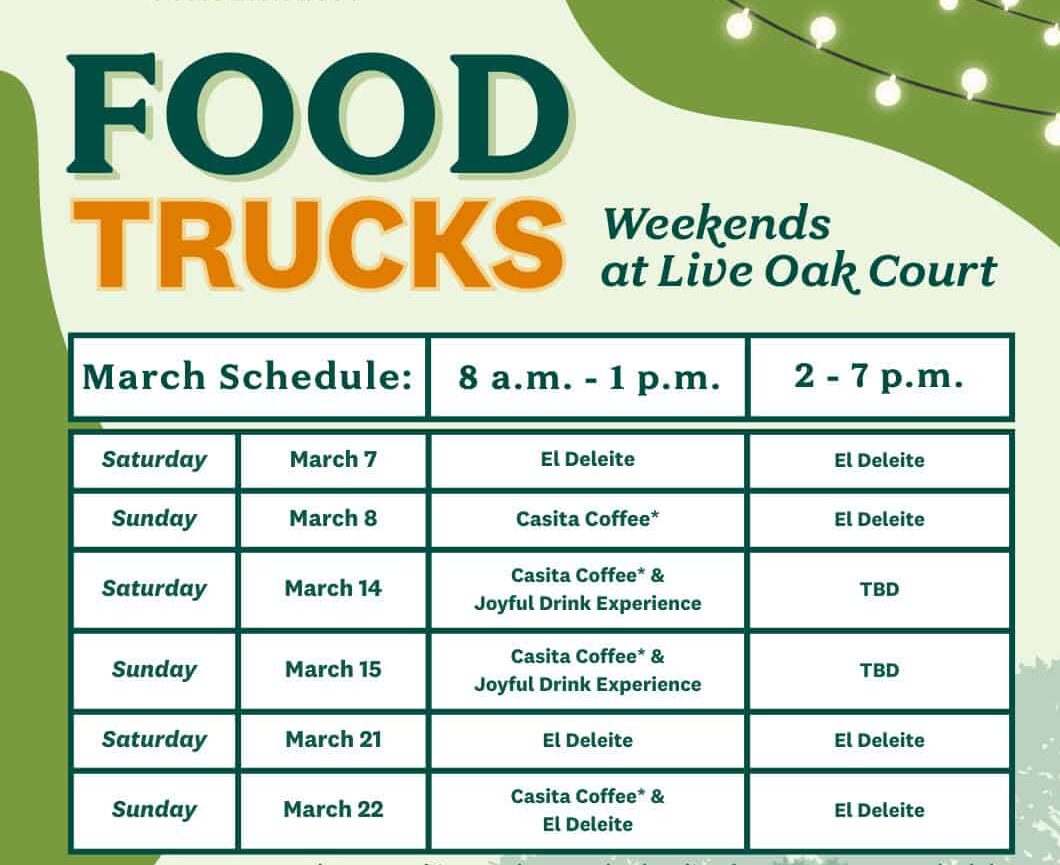 March Food Truck Schedule