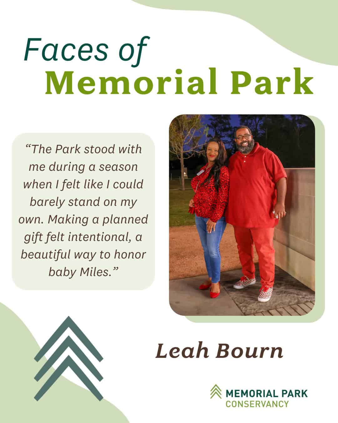 Faces of Memorial Park – Leah Bourn