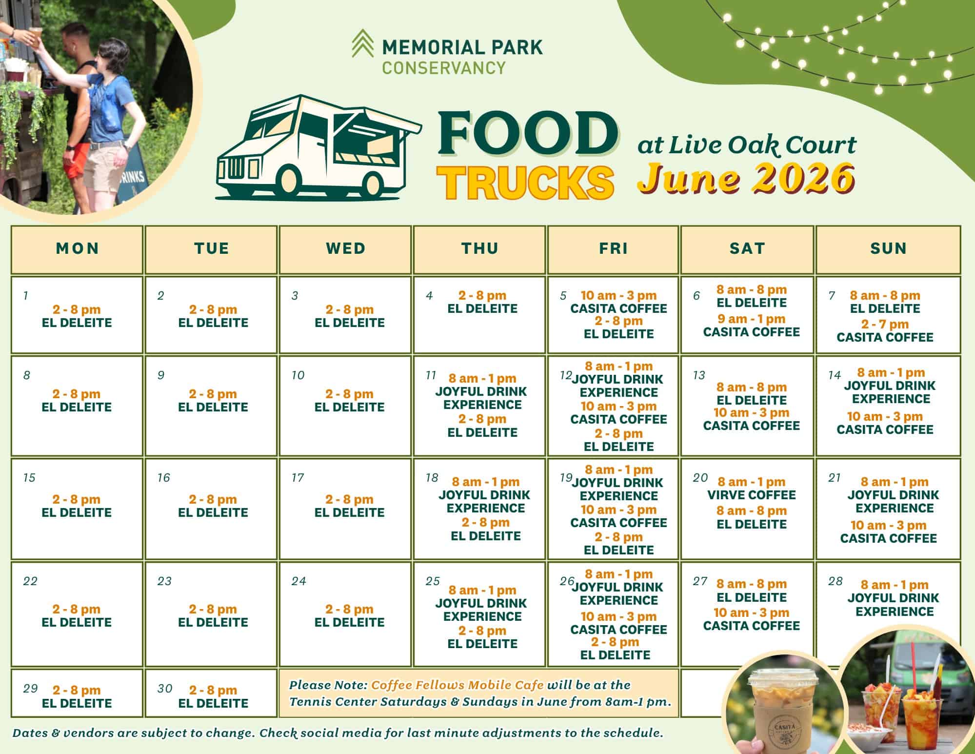 June Food Truck Calendar Website Graphic
